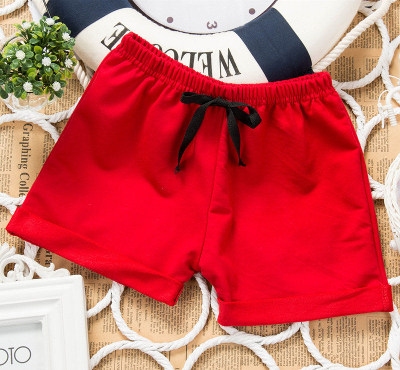 Children Kids Baby Fashion Boys Girls Casual Basic Solid Color Shorts