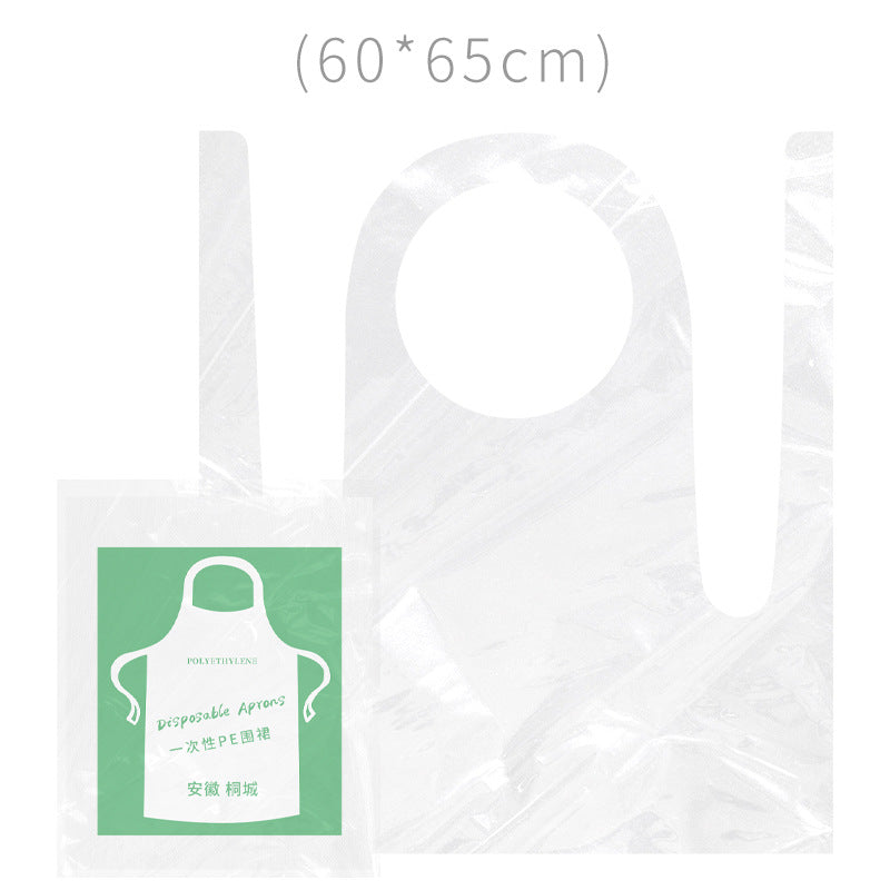 25pcs Children Disposable Painting Anti-Dirty Plastic Transparent Apron
