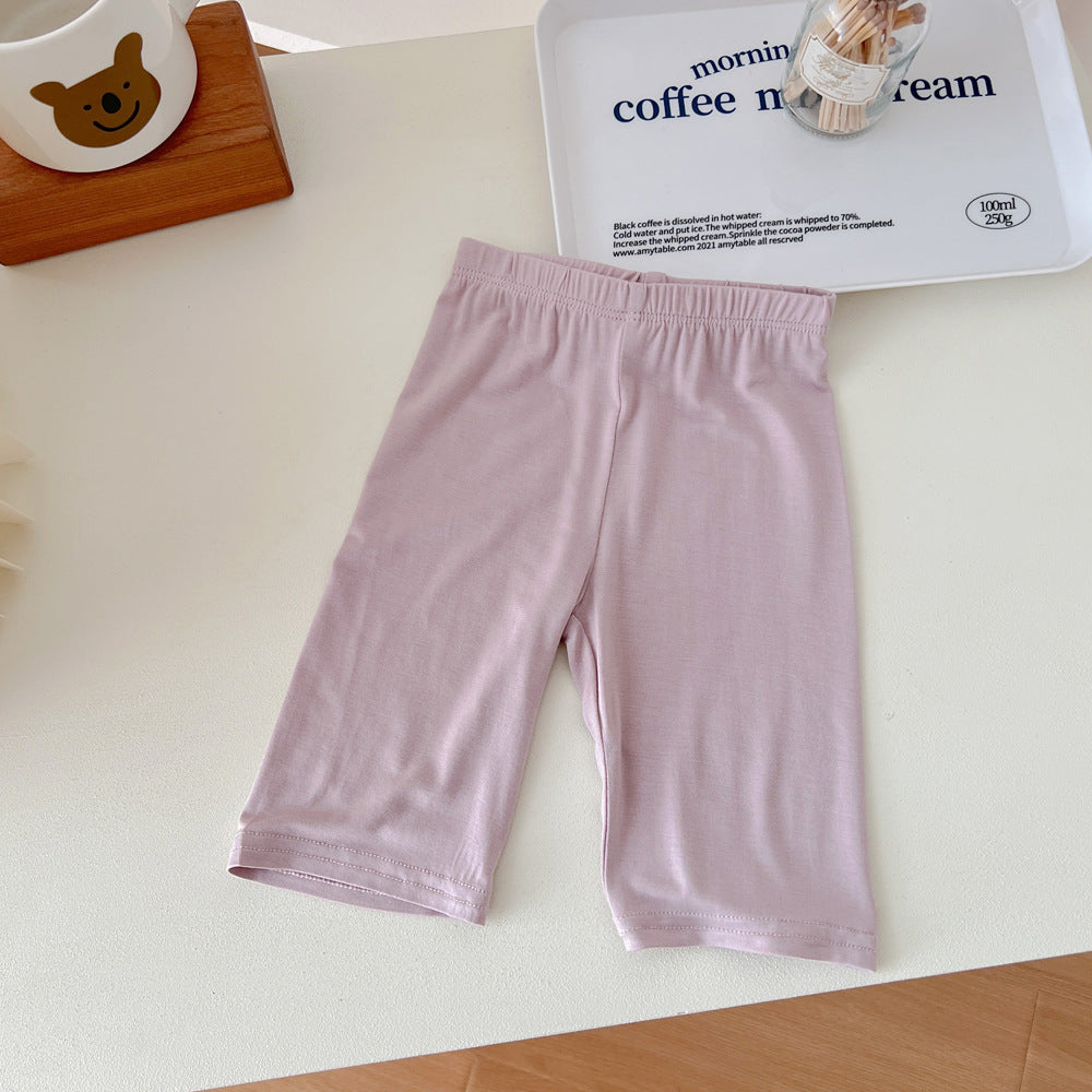 Children Kids Baby Fashion Girls Casual Basic Solid Color Leggings Shorts