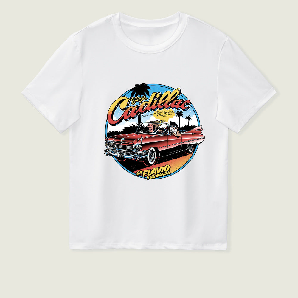 Kids Toddler Boys Girls Car Print Short Sleeve T-Shirt