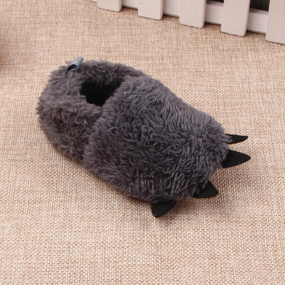 Kids Winter Warm And Cute Plush Claw Slippers