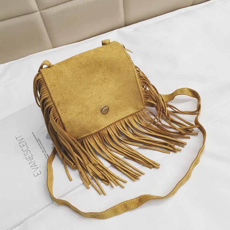 Kids Fashion Casual Tassel Leopard Crossbody Bag