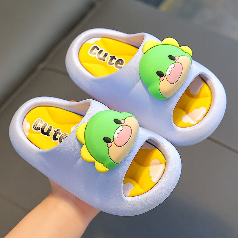 Kids Unisex Cute Cartoon Dinosaur Thick-Soled Slippers