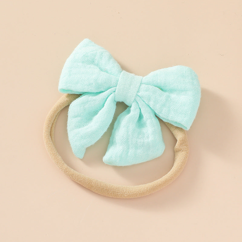 Toddlers Newborn Kid Baby Fashion Girls Bowknot Elastic Nylon Headband Hair Accessories