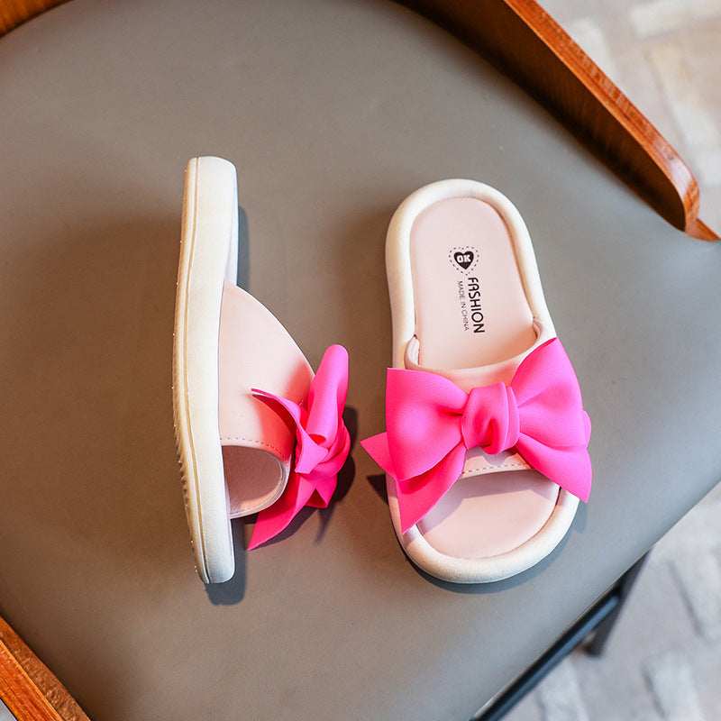 Children Kids Baby Fashion Girls Cute Bow Slippers Shes