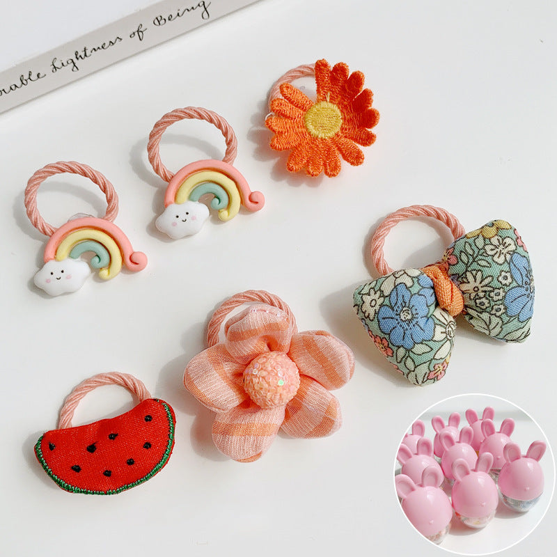 Kids Girls Cute Sweet Cartoon Hair Rings