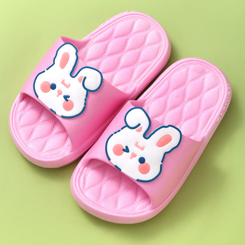 Children Kids Baby Fashion Girls Boys Casual Cartoon Cute Bear Rabbit Home Non-Slip Slippers Shoes