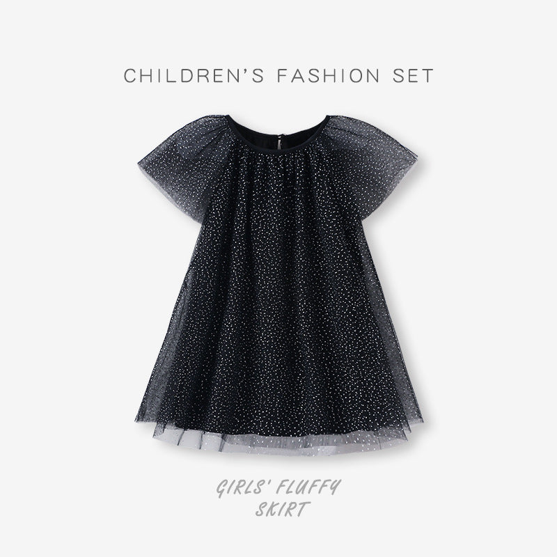 Toddler Girls Summer Mesh Star Cute Dress