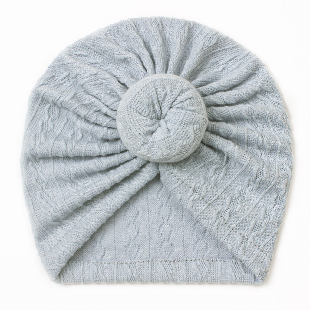 Toddlers Newborn Baby Cute Solid Color Knot Cap