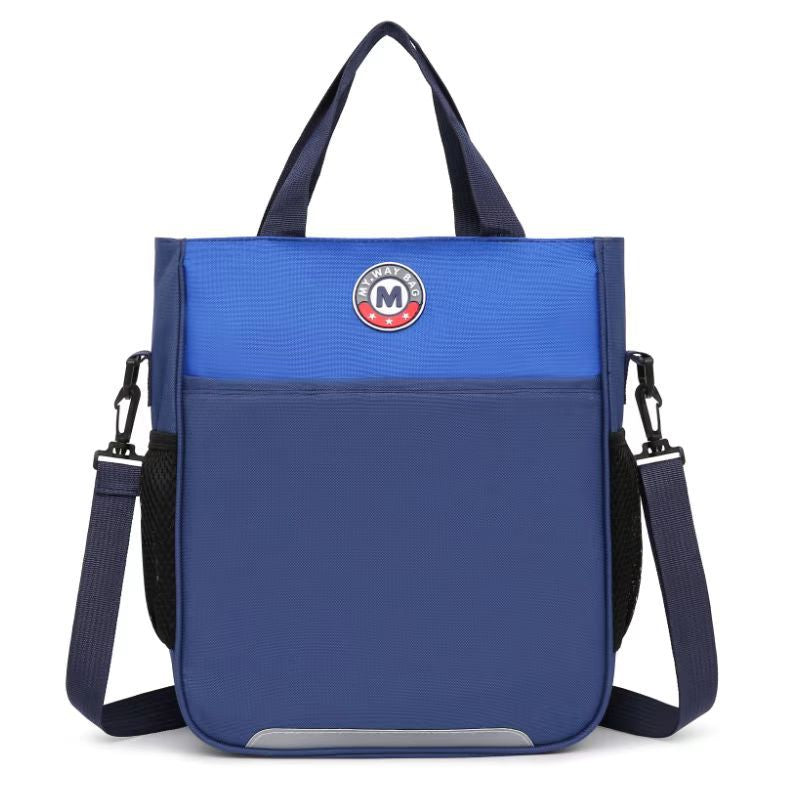 Children Fashion Girls Boys Color Matching Nylon Handbag Backpack School Bag