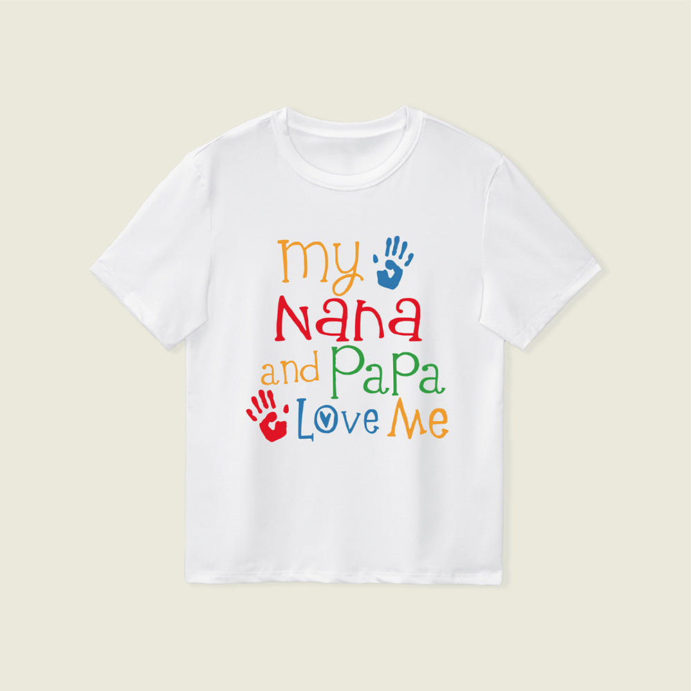 Kids Toddler Boys Fashion Casual Alphabet Print Short Sleeve Round Neck T-Shirt