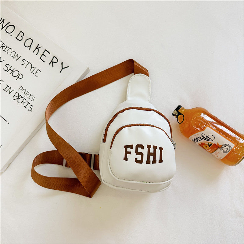 Kids Unisex Fashion Casual Cute Alphabet Chest Bag