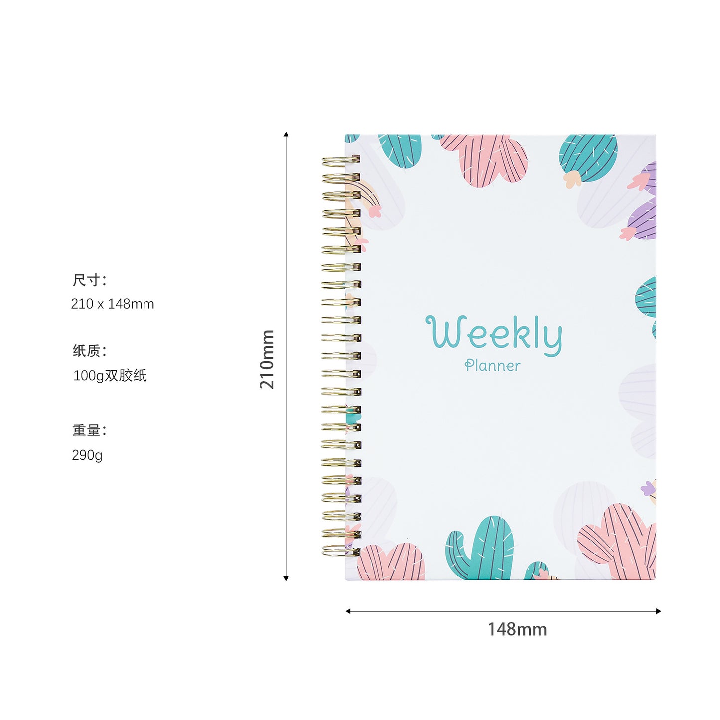 Weekly Plan Book A5 Full English Notebook Schedule Book Daily Plan Coil Notebook