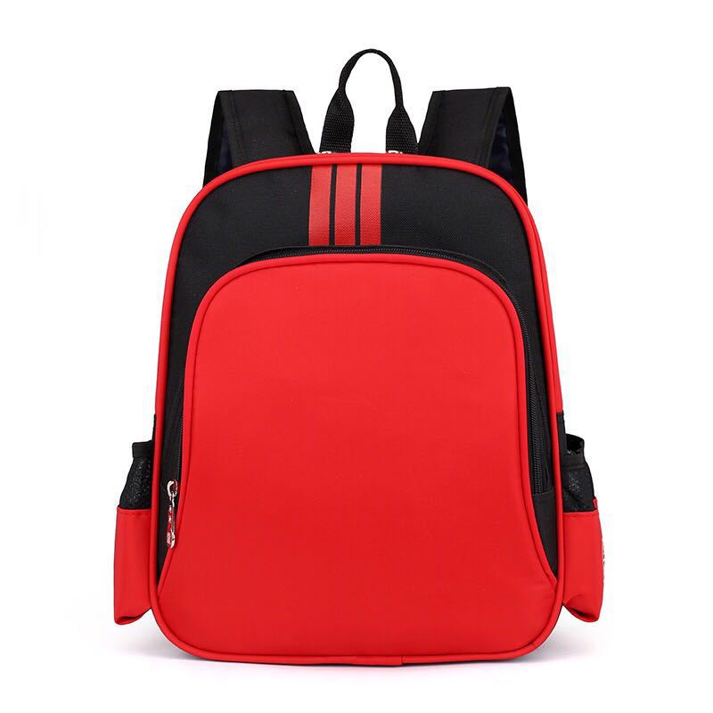 Children Fashion Girls Boys Color Matching Canvas Backpack School Bag