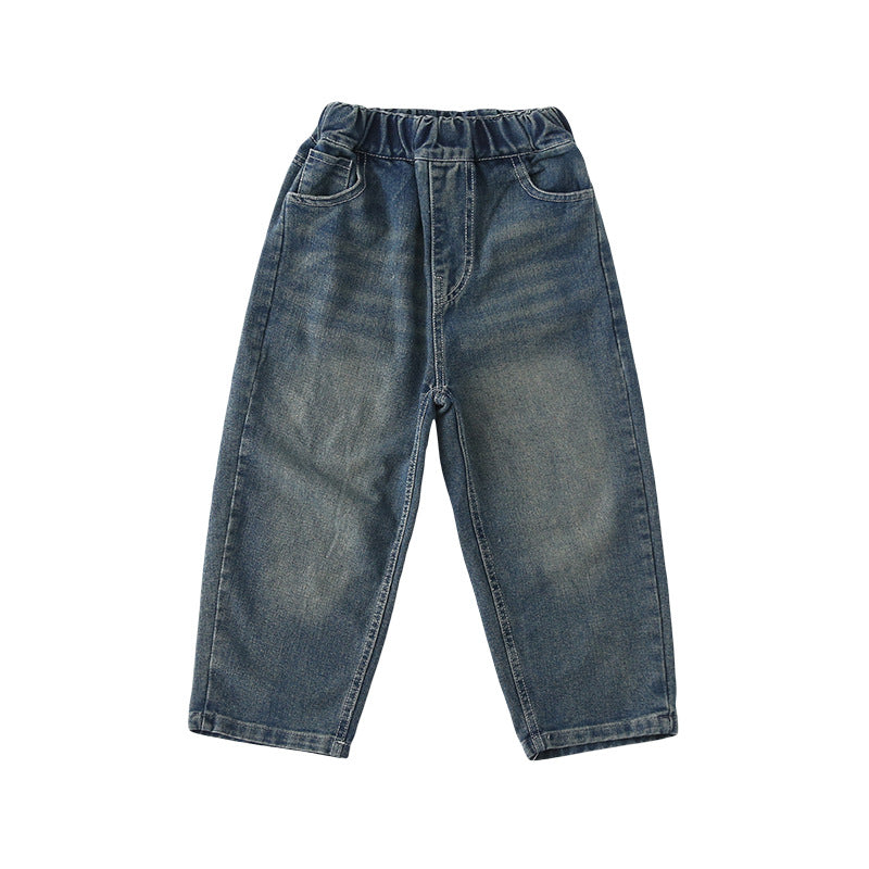 Autumn Simple Fashion Loose Parent-Child Jeans