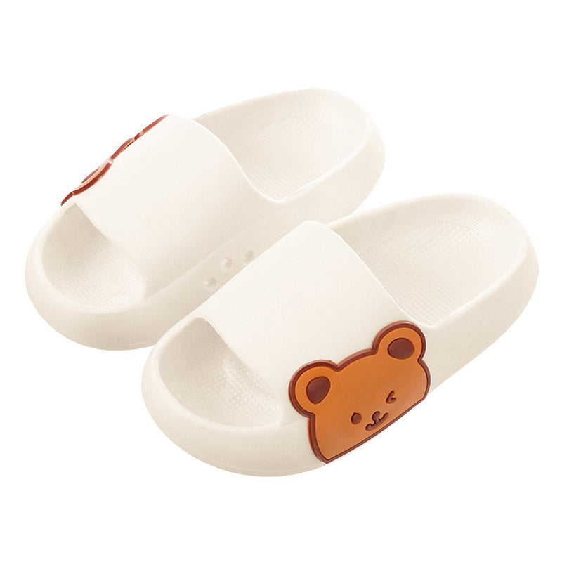 Kids Slip-on Cartoon Bear Cute Home Bath Beach Summer Lightweight Slippers Shoes