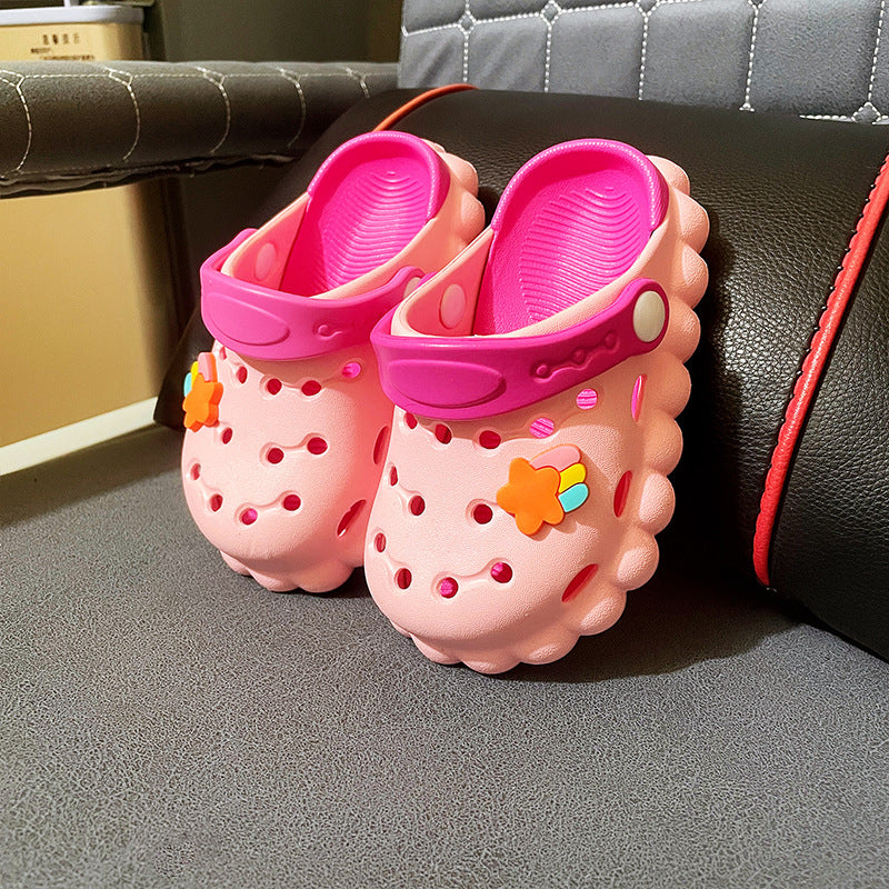 Children Kids Baby Fashion Girls Boys Hole Indoor Beach Star Slippers Shoes