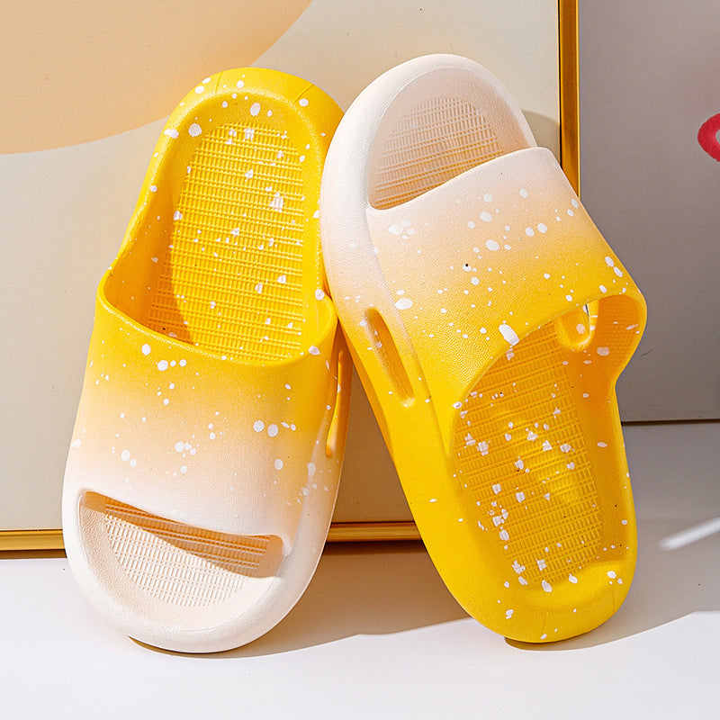 Kids Unisex Casual Cute Gradient Color Thick-Soled Flat Slippers