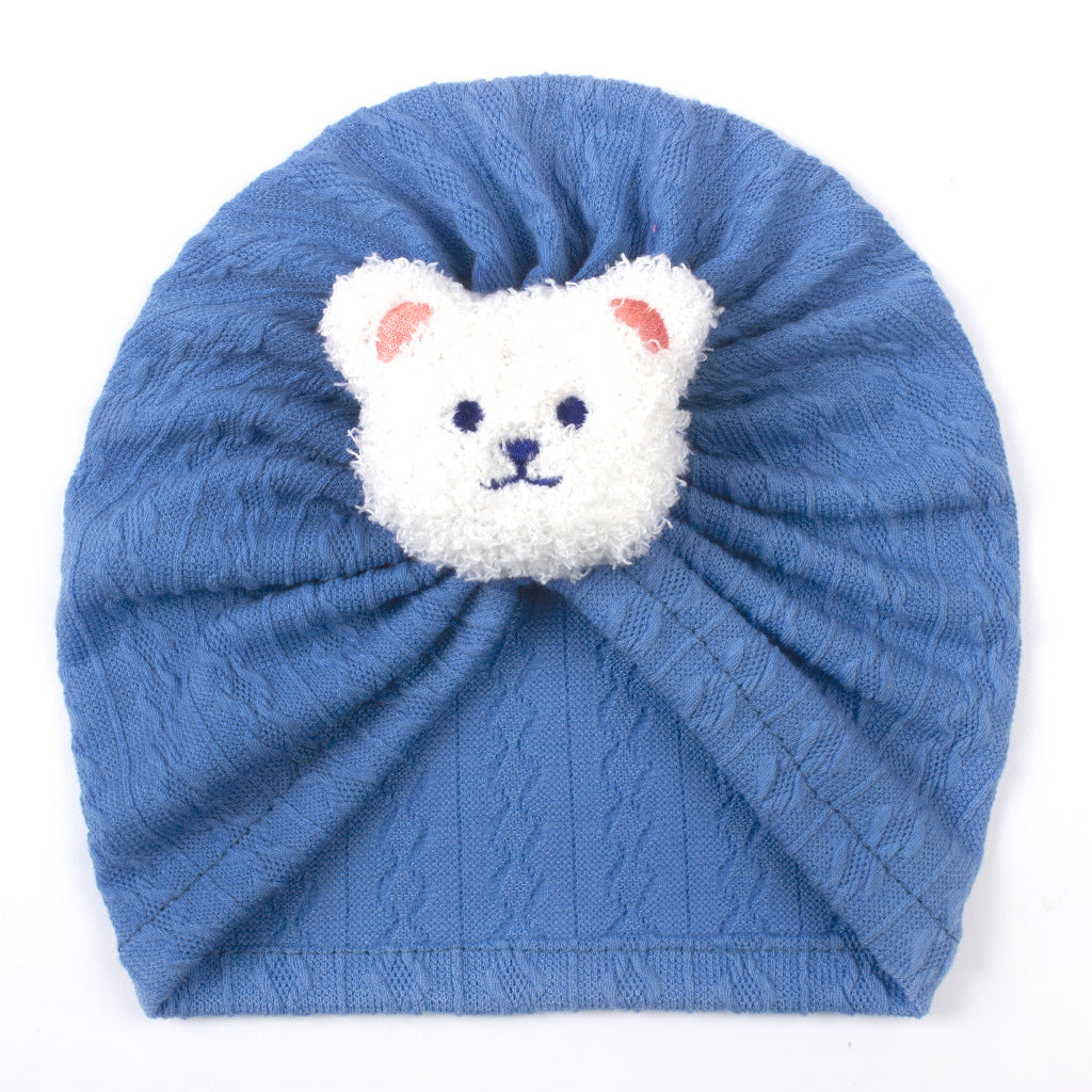 Newborn Cute Cartoon Knitwear Turban Cap