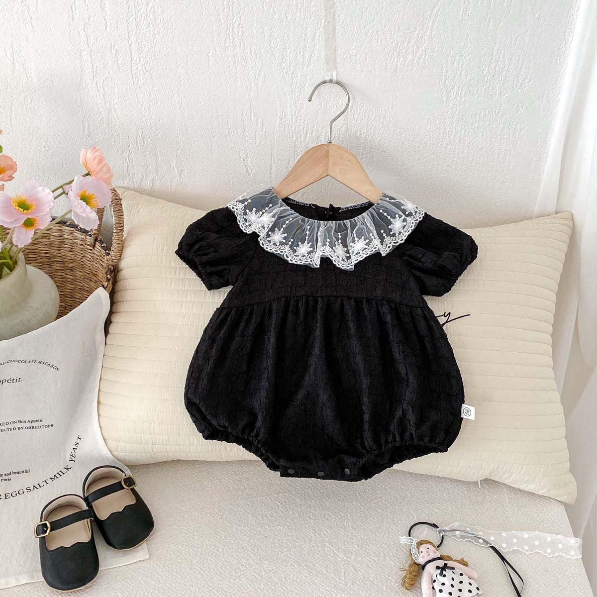 Kids Baby Girls Casual Cute Short Sleeve Romper