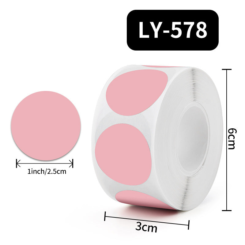 500-Pieces Multicolor Dot Round Seal Sticker