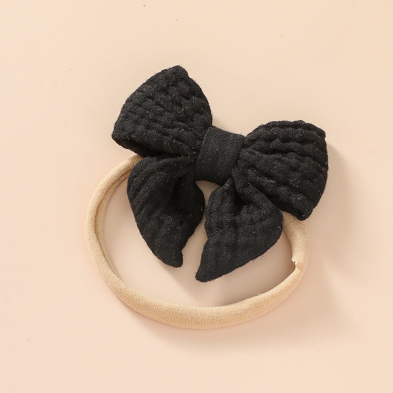 Toddlers Newborn Kid Baby Fashion Girls Bowknot Elastic Nylon Headband Hair Accessories