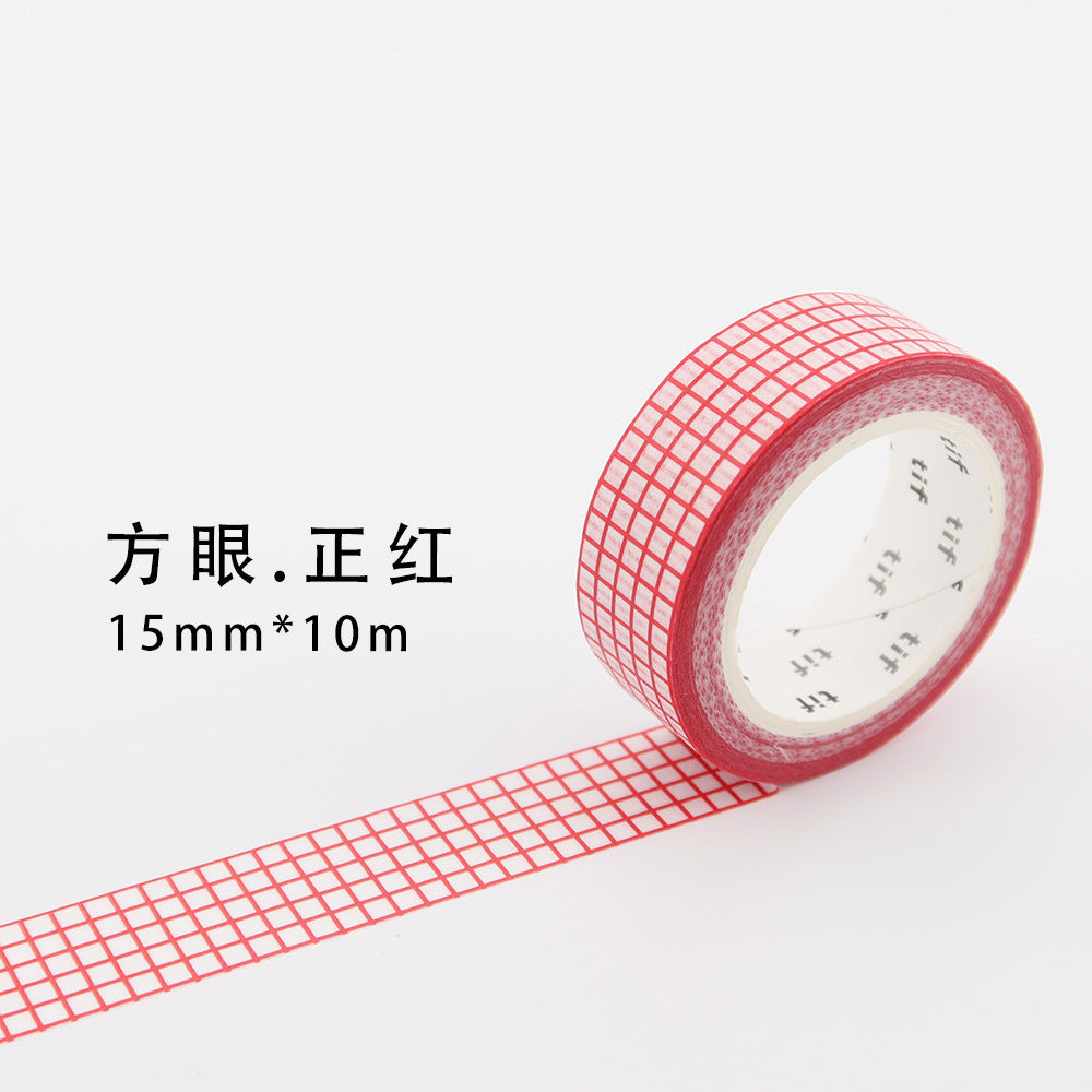 10m Plaid Sticker Basic Hand Account Paper Tape
