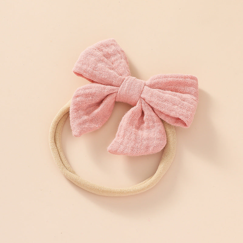 Toddlers Newborn Kid Baby Fashion Girls Bowknot Elastic Nylon Headband Hair Accessories