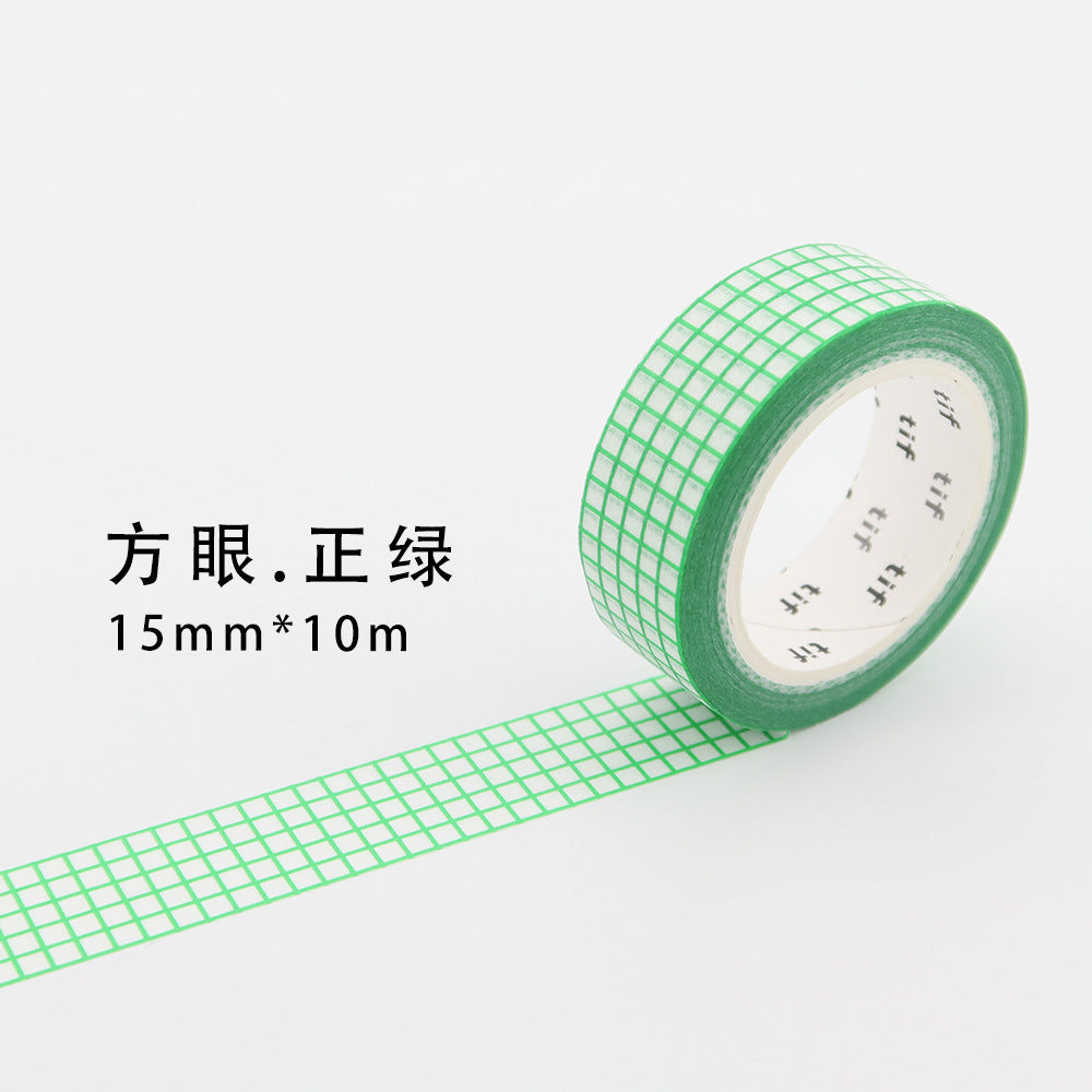 10m Plaid Sticker Basic Hand Account Paper Tape