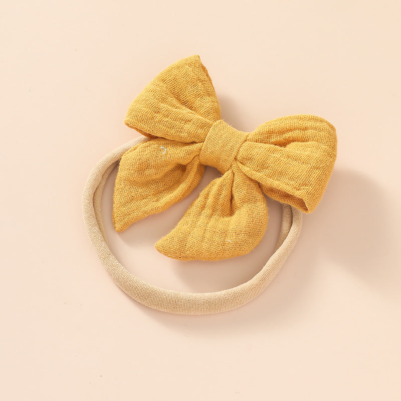 Toddlers Newborn Kid Baby Fashion Girls Bowknot Elastic Nylon Headband Hair Accessories
