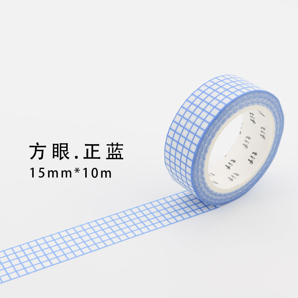 10m Plaid Sticker Basic Hand Account Paper Tape