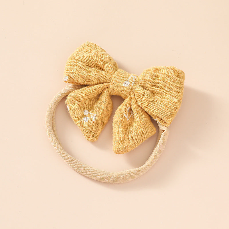 Toddlers Newborn Kid Baby Fashion Girls Bowknot Elastic Nylon Headband Hair Accessories