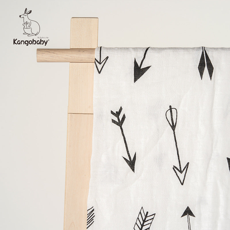 Baby Basic All Over Print Swaddling Wrap Bath Towel