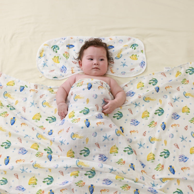 Baby Bamboo Cotton Gauze Bath Towel Newborn Blanket