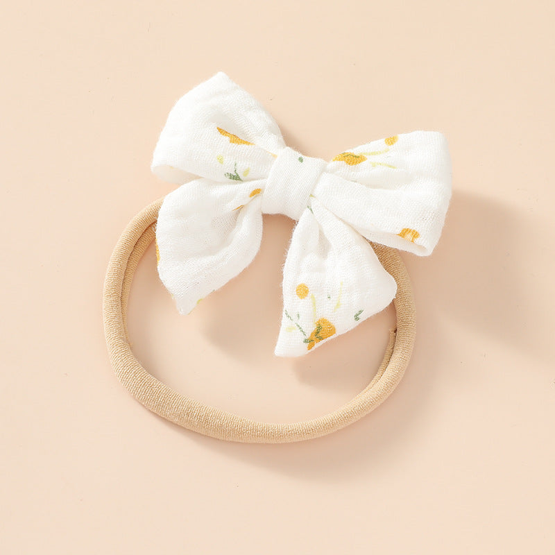 Toddlers Newborn Kid Baby Fashion Girls Bowknot Elastic Nylon Headband Hair Accessories
