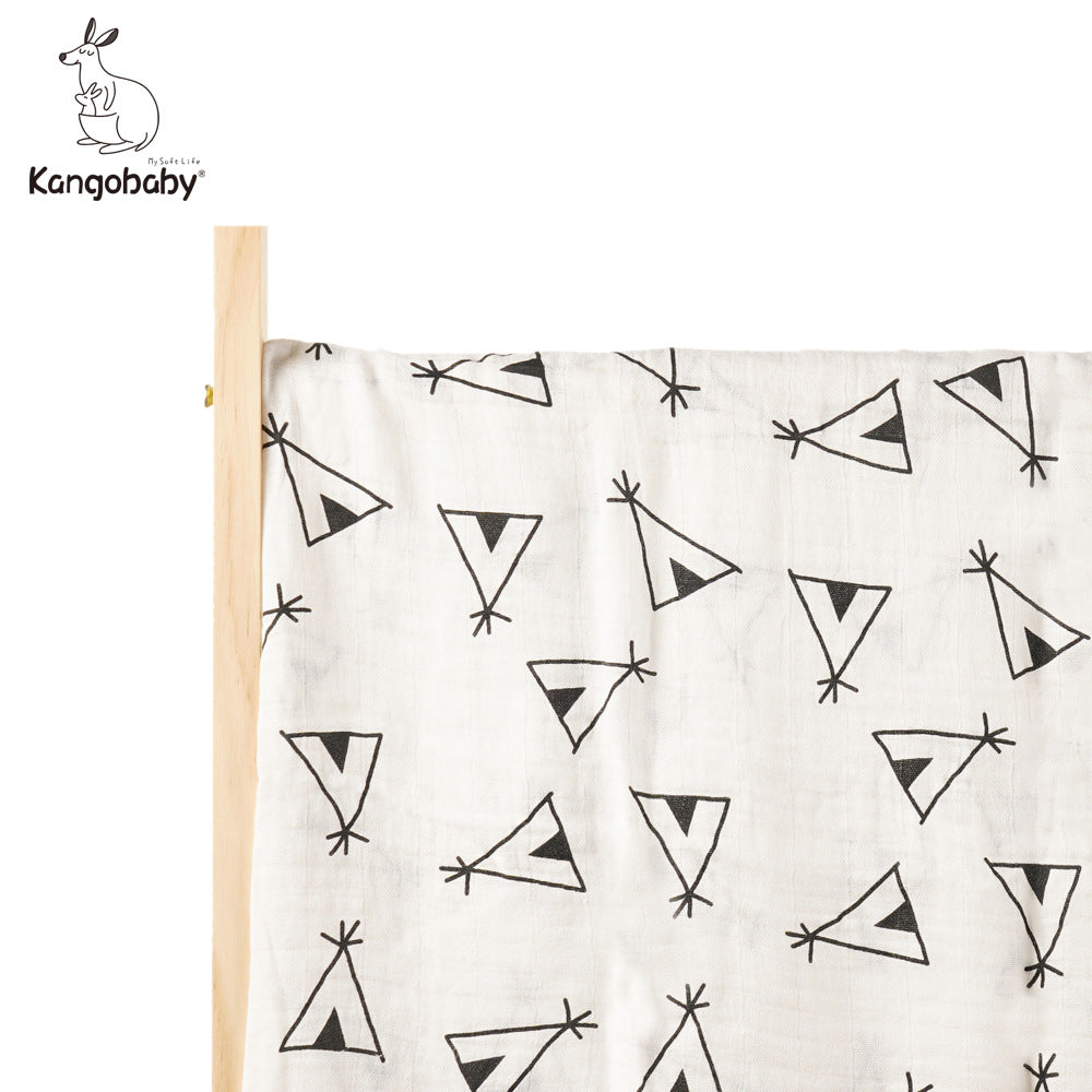 Baby Basic All Over Print Swaddling Wrap Bath Towel