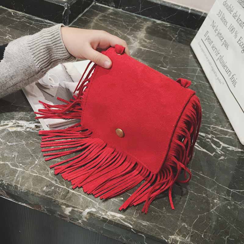 Kids Fashion Casual Tassel Leopard Crossbody Bag