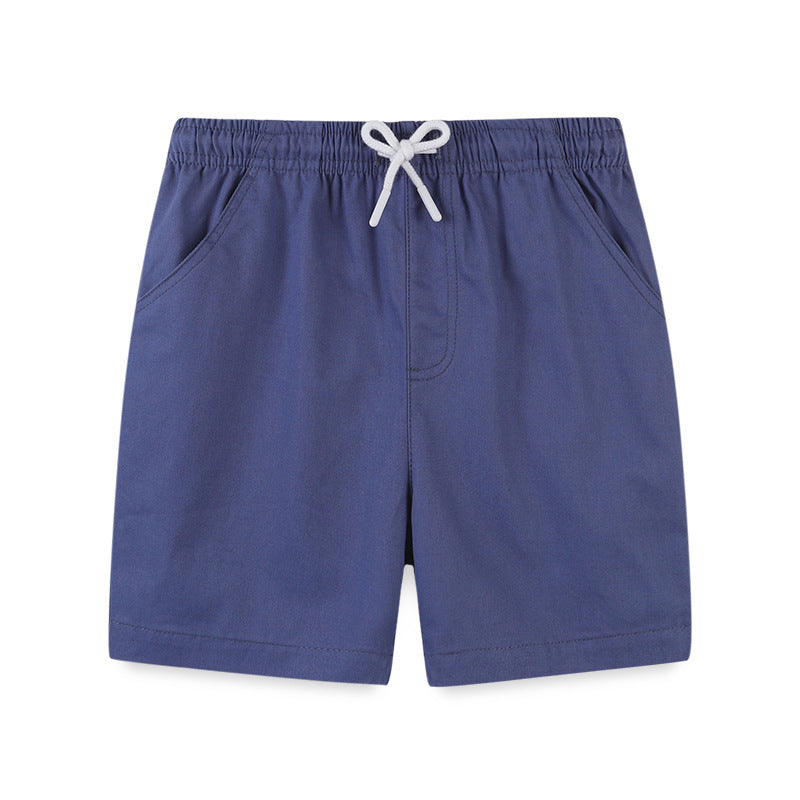 Kids Boys Fashion Simple Solid Color Cotton Casual Shorts
