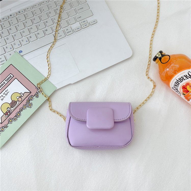 Kids Casual Cute Solid Color Chain Crossbody Bag