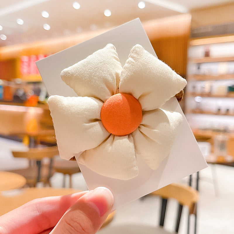 Kids Girls Cute Sweet Flower Hair Rings