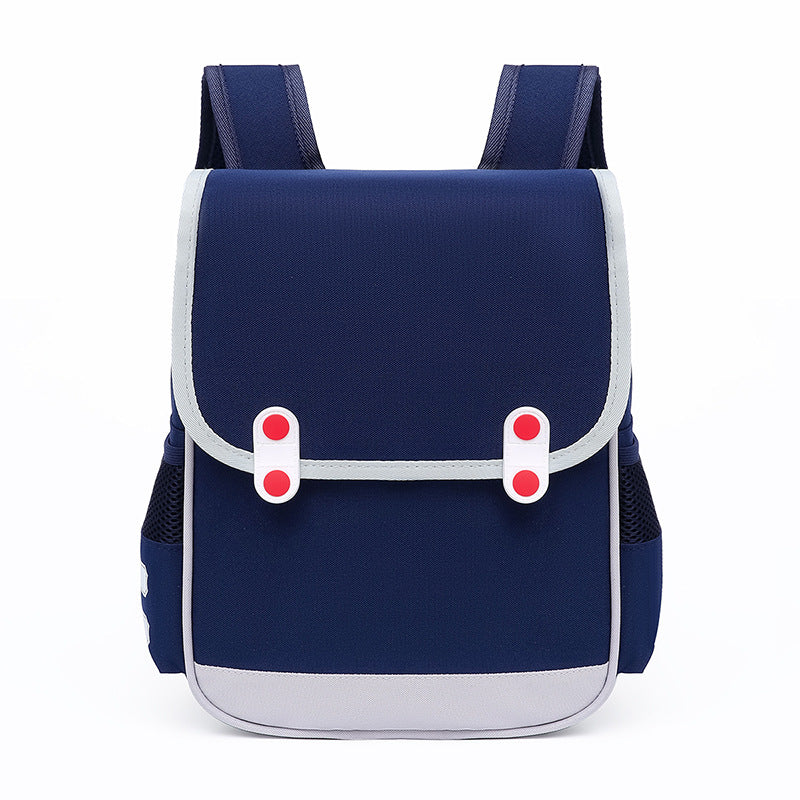 Children Fashion Girls Boys Color Matching Canvas Backpack School Bag