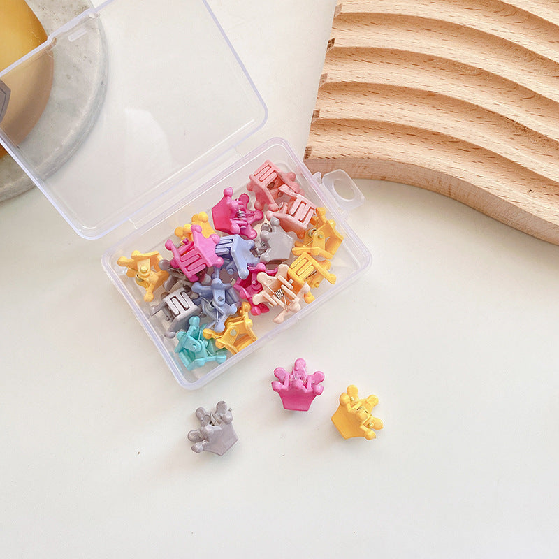 20pieces/set Basic Candy Color Daisy Four Leaf Clover Crown Paw Flower Heart Hair Clip
