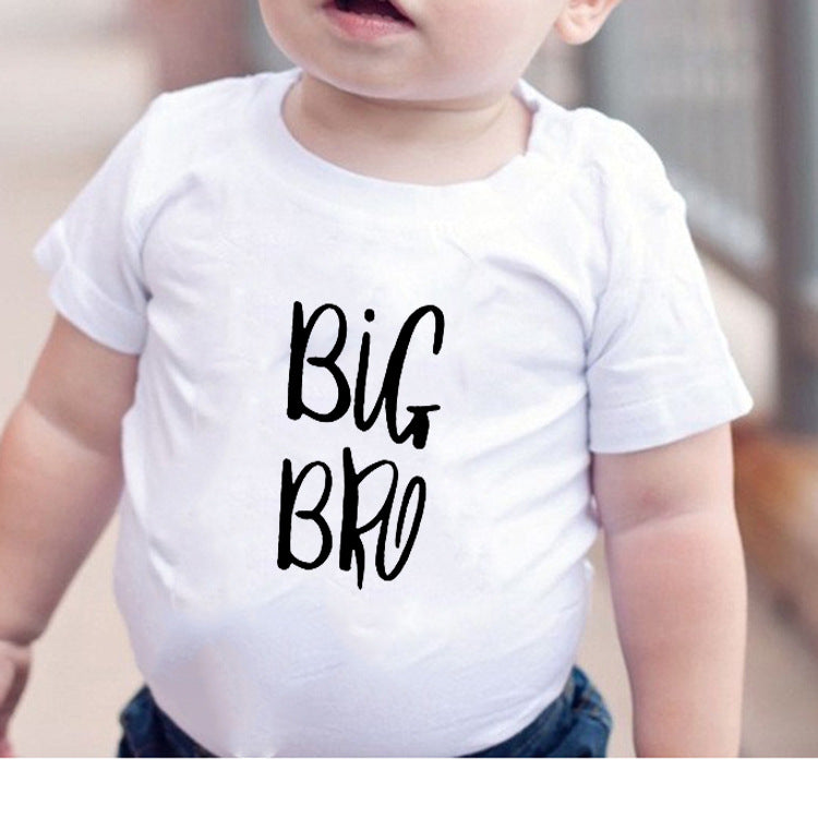 Children Kids Baby Fashion Girls Boys Sister Brother Round Neck T-Shirt