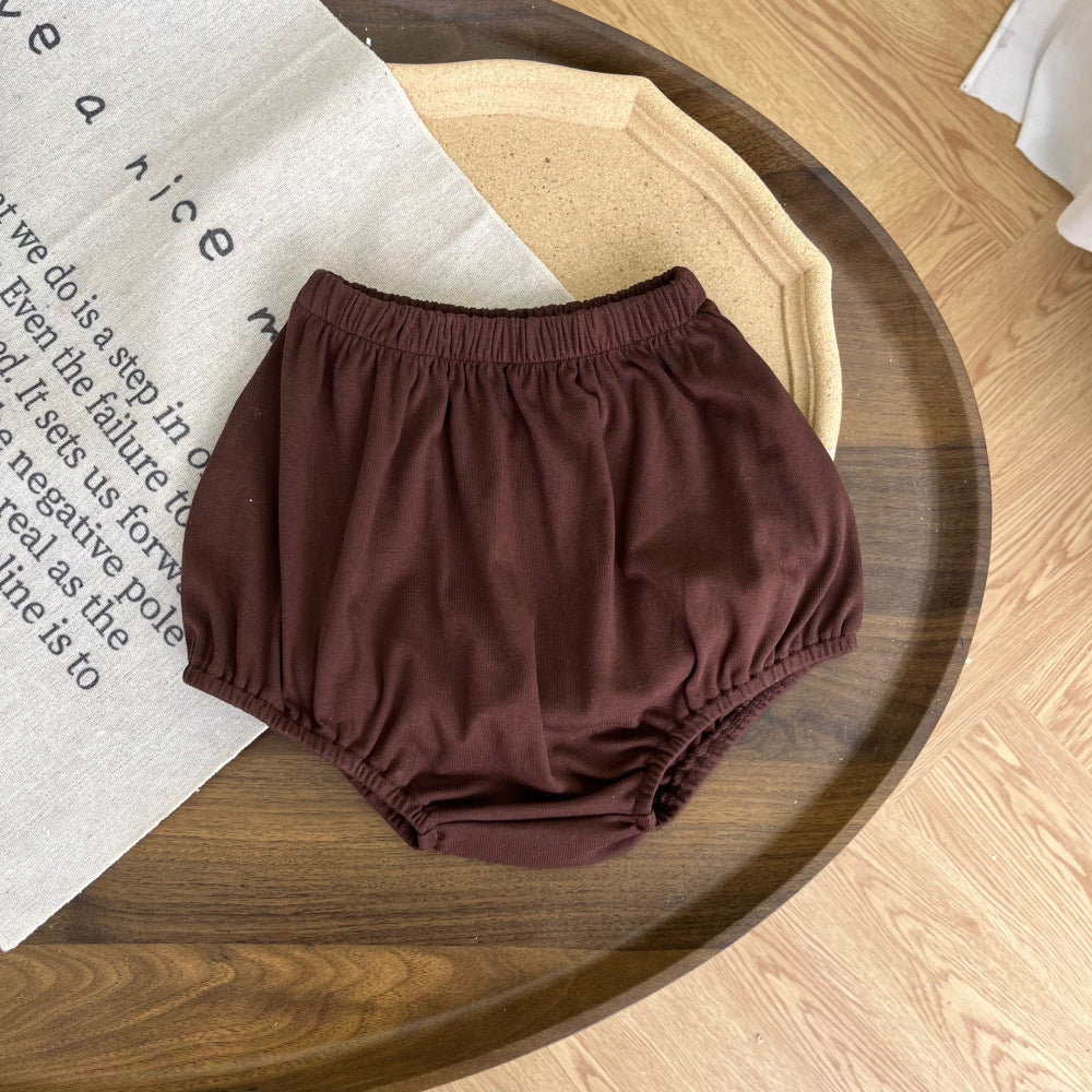 Baby Solid Color Cute Cotton Shorts