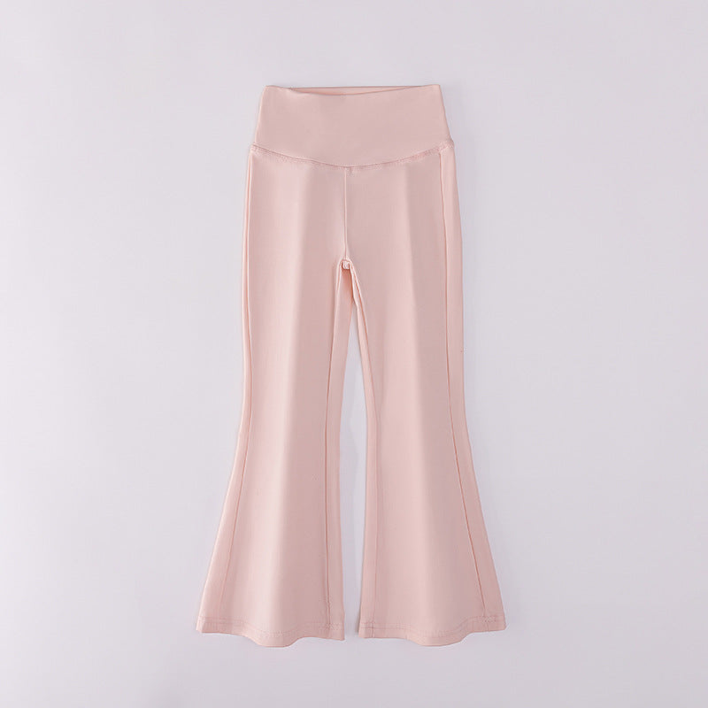 Girls High Waist Slim-Fit Yoga Flare Pants