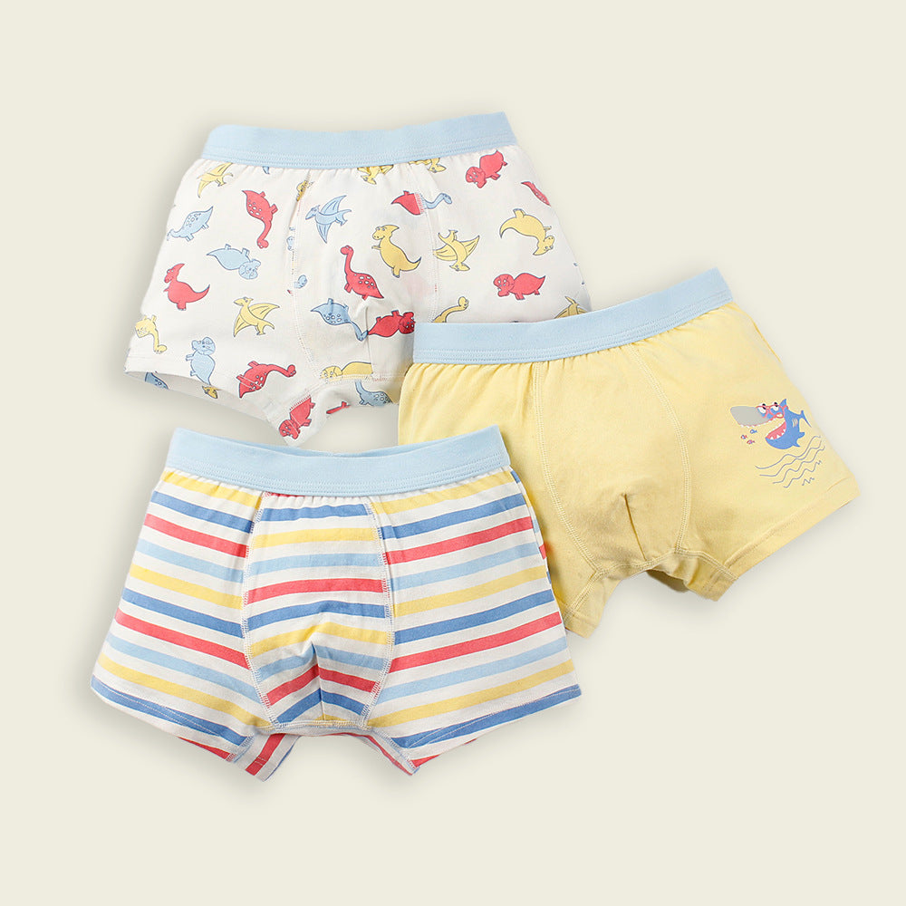 Kids Toddler Boys Cute Cartoon Print Underwear Boxer Pants Sets
