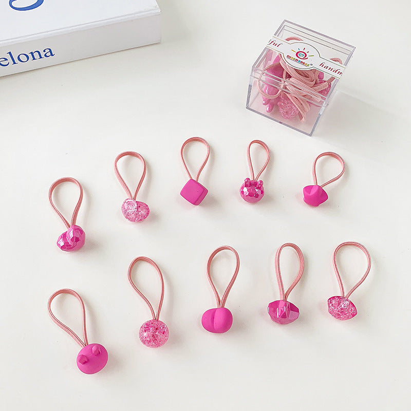 Cartoon Children Hair Ring Does Not Hurt The Hair Candy Color Hair Accessories