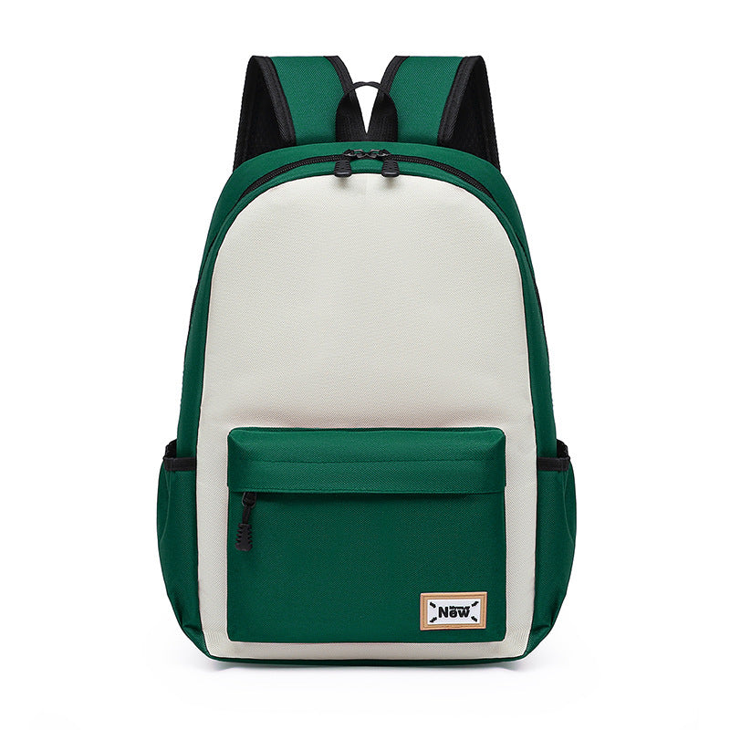 Children Fashion Girls Boys Color Matching Nylon Backpack School Bag