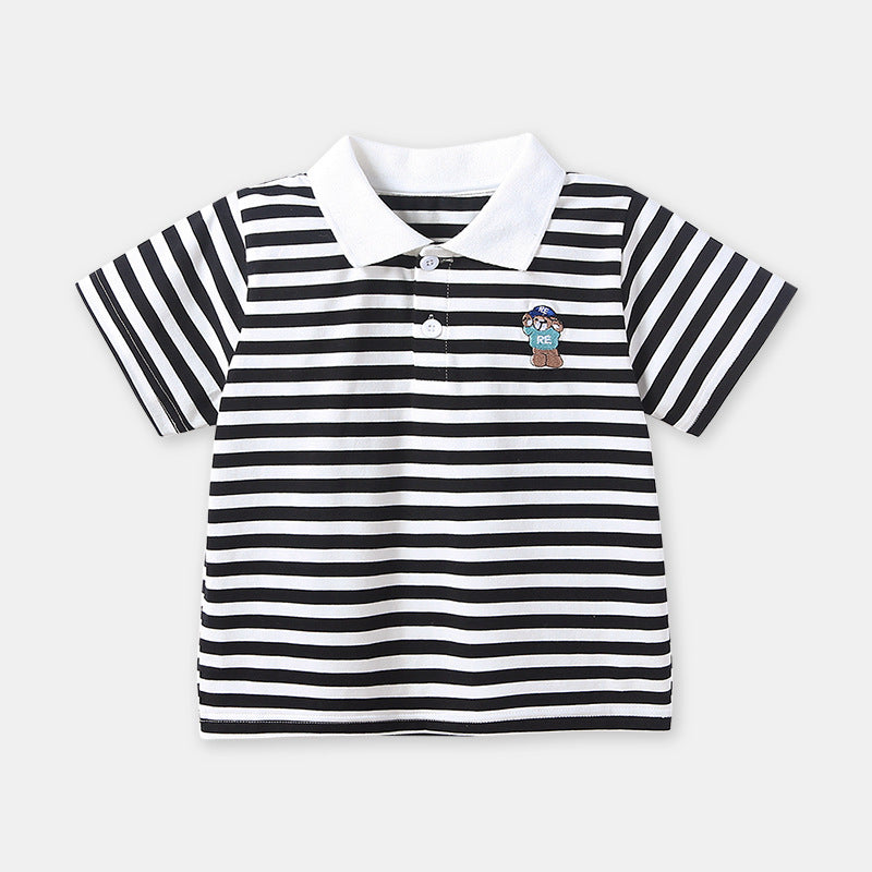 Toddler Boys Short Sleeve Summer Cartoon Polo Shirt