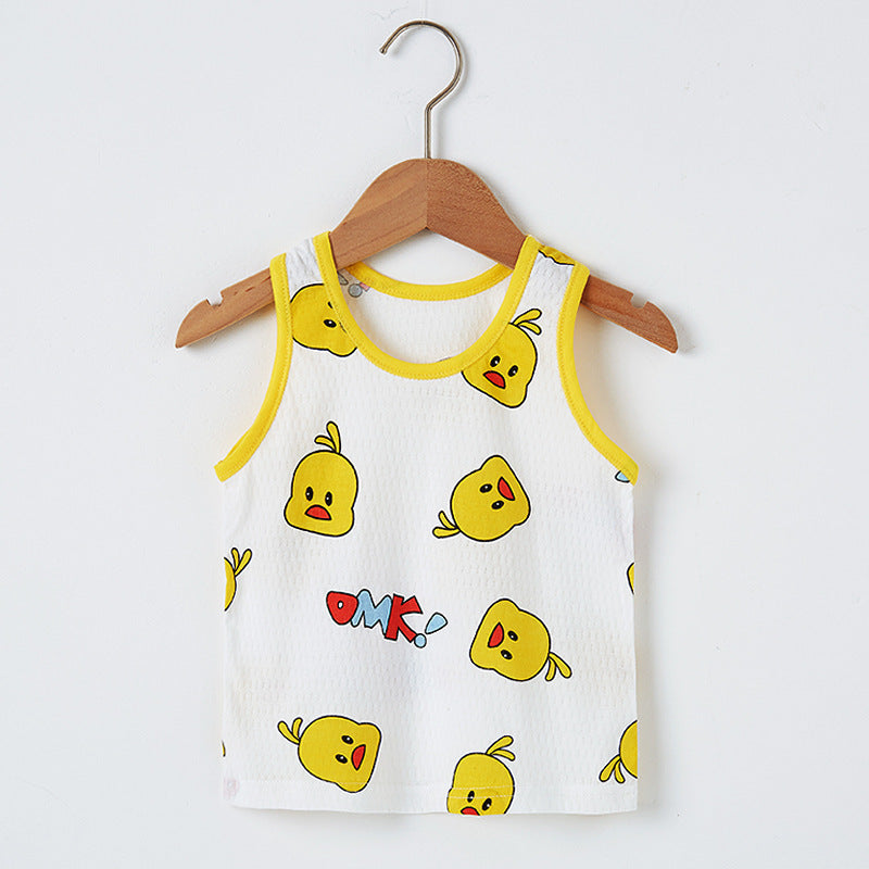 Kids Toddler Boys Girls Casual Cute Cartoon Print Tank Top